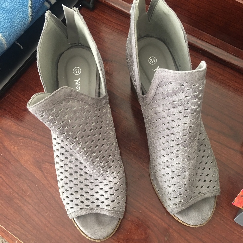 Gray boots